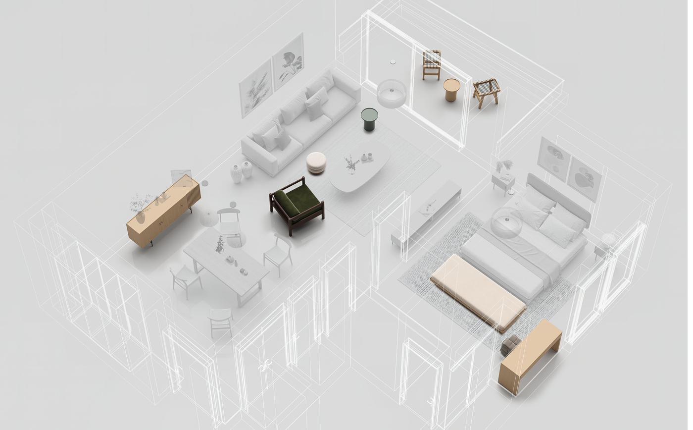 Badia furniture package — armchair sideboard and bedroom additions