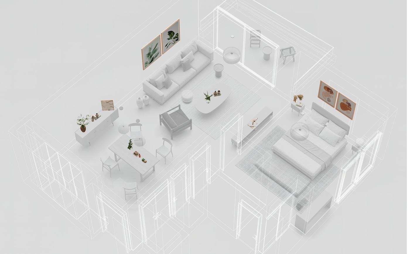 Badia furnished apartment — wall art vases and accessories layer